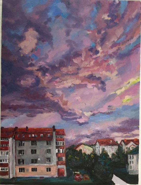 весна.закат